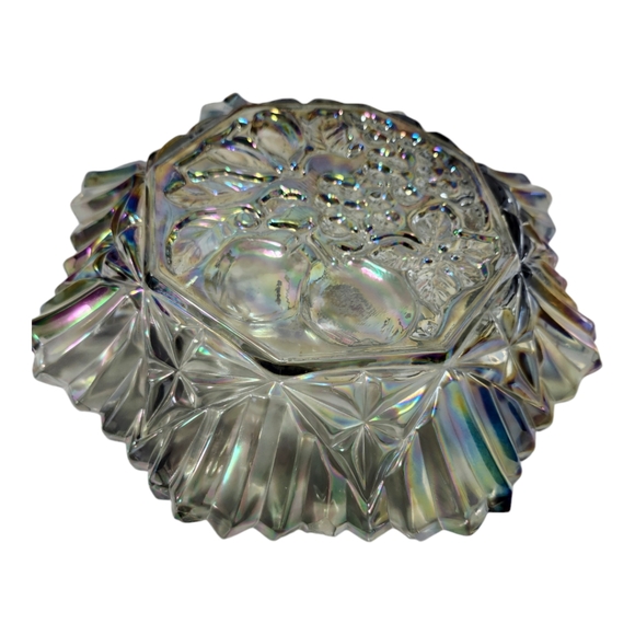 VINTAGE 1970's Federal Pioneer Carnival Iridescent Glass Bowl - Picture 5 of 8